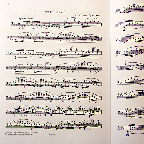 David Popper op.73 Hohe Schule des Violoncellspiels Heft 1