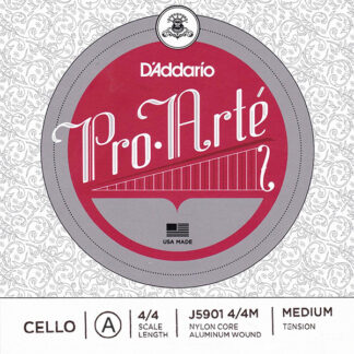 D'Addario Pro Arté losse cellosnaar A 4/4 medium tension