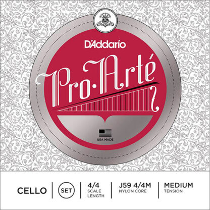 D'Addario Pro Arté cellosnaren set 4/4 medium tension
