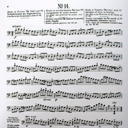 Sevcik Opus 2 Part 2 school of bowing technique cello (arr. Feuillard)