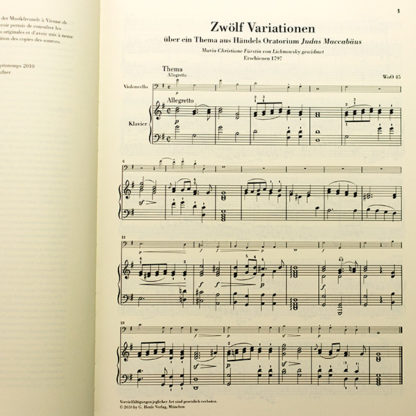 Beethoven Variationen für Klavier und Violoncello Verlag
