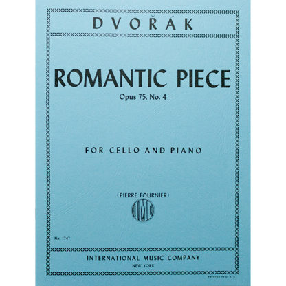 Dvorák Romantic Piece Opus 75 no. 4 for cello and piano
