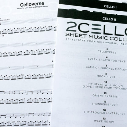 2Cellos Sheet music collection - Selections from Celloverse, in2ition & score