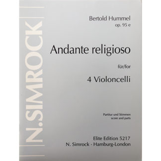 Bertold Hummel Andante Religioso op. 95 e voor 4 celli