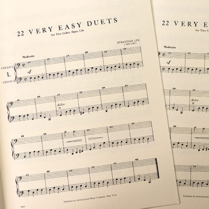 Lee 22 very easy Duets Opus 126 for two cellos