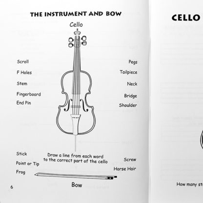 Beginner Cello theory for Children Book One by Melanie Smith