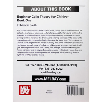 Beginner Cello theory for Children Book One by Melanie Smith