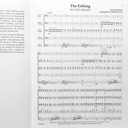 Franz Schubert The Erlking for cello quintet
