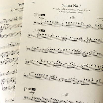 A. Vivaldi Sonata No.5 for Cello and Basso continuo (piano), RV 40 E minor
