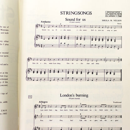 Stringsongs for Cello Sheila M. Nelson Teacher's book with accompaniments