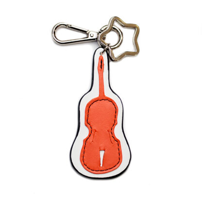 Cello Sleutelhanger Bam oranje met wit