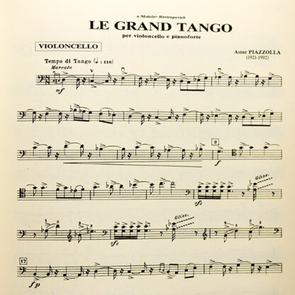 Astor Piazzolla Le Grand Tango Cello en Piano