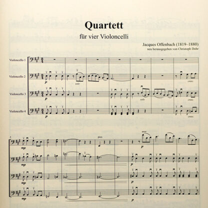 Offenbach Quartett für vier Violoncelli Cellokwartet