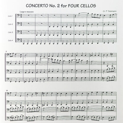 G.P. Telemann Concerto No. 2 voor cello kwartet