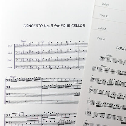 Concerto No. 3 G.P. Telemann cello kwartet of ensemble
