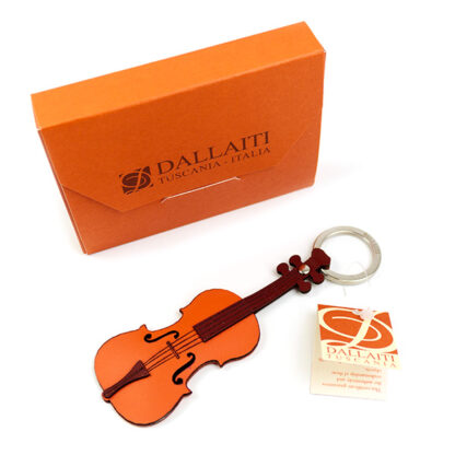 Cello sleutelhanger Italiaans leer Toscane Dallaiti
