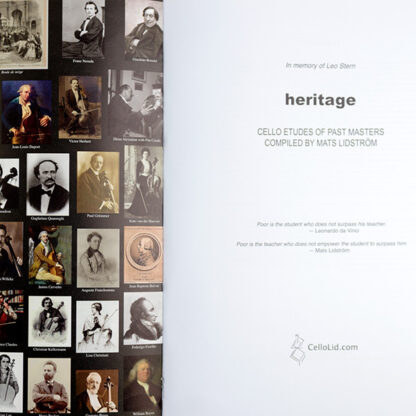 Heritage - cello etudes of past masters - Mats Lidström