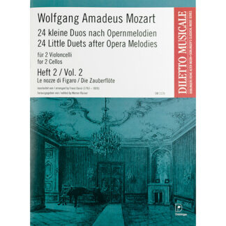Wolfgang Amadeus Mozart 24 kleine Duos nach Opernmelodien 24 little duets after opera melodies voor 2 cellos violoncelli Le nozze di Figaro Die Zauberflöte