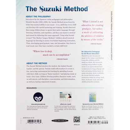 Suzuki Cello School Volume 2 International Edition CD