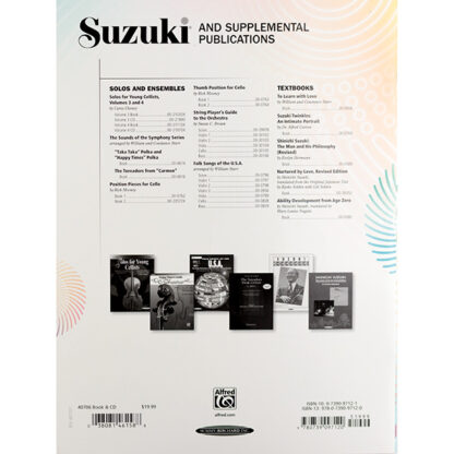 Suzuki Cello School Volume 4 International Edition CD