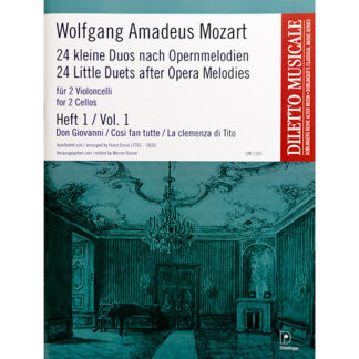 24 kleine Duos nach Opernmelodien 2 violoncelli W.A. Mozart - cellos - cellowinkel