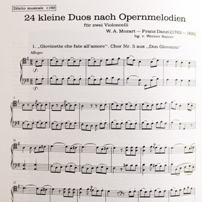 24 kleine Duos nach Opernmelodien 2 violoncelli W.A. Mozart