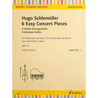 6 Easy Concert Pieces violoncello piano Hugo Schlemüller - Cellowinkel