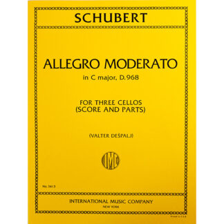 Allegro Moderato in C major D.968 for three cellos Schubert - Cellowinkel
