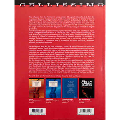Cello Duets 34 original violoncello duets Cellissimo