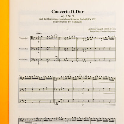 Concerto D-dur op.3 nr.9 für Violoncello Trio Antonio Vivaldi