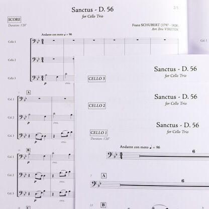 Sanctus D.56 for Cello Trio Franz Schubert - Cellowinkel