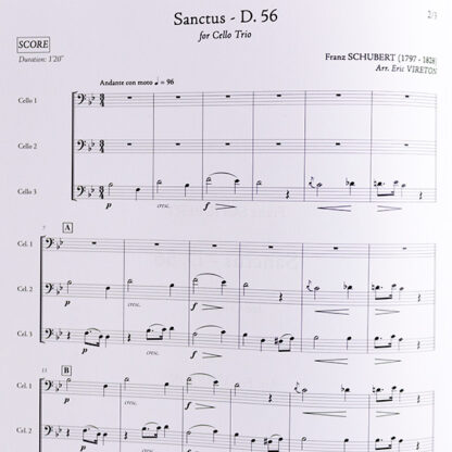 Sanctus D.56 for Cello Trio Franz Schubert - Cellowinkel