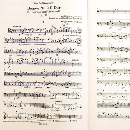 Sonate no.2 in D major op.89 Carl Reinecke piano violoncello