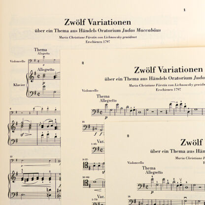 Variationen für Klavier und Violoncello (Urtext) Beethoven - Cello
