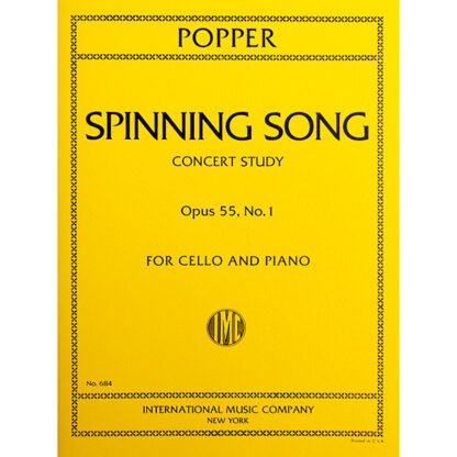 Spinning Song concert study Opus 55, No 1 cello piano Poppe