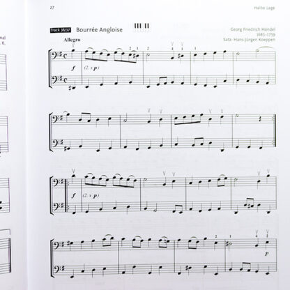 Bourrée Angloise Spielbuch Band 2 Gabriel Koeppen (uitg. Schott) zur Celoschule Cello spielen mit Spass und Fantasie
