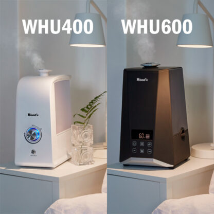 Wood's WHU400 en WHU600 vergelijken luchtbevochtiger klimaatregelaar humidifier Cellowinkel