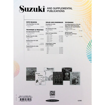 Suzuki cello school volume 2 cello begeleiding