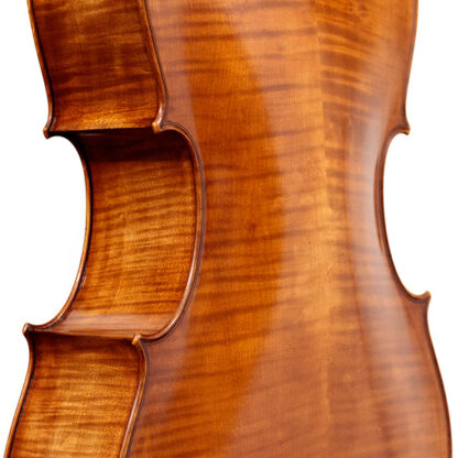 Cello 4/4 Heinrich Gill Carcassi model detail achterblad