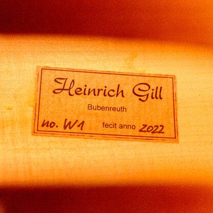 Cello Heinrich Gill W1 Stradivarius model etiket 2022