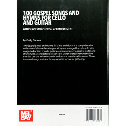 100 Gospel Songs and Hymns for Cello and Guitar met akkoord suggesties - Craig Duncan