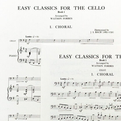 Easy Classics for Cello (book 1) Arranged for cello and piano by Watson Forbes