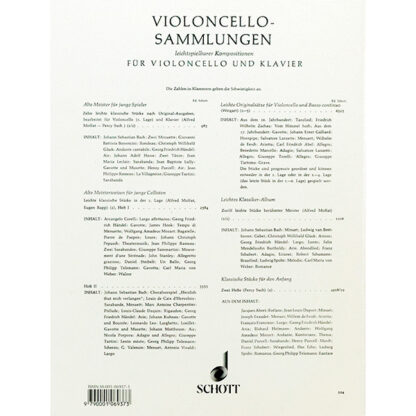 Leichte Originalsätze cello en basso continuo