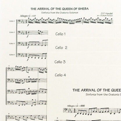 The Arrival of the Queen of Sheba - G.F. Handel - cello kwartet of cello-ensemble