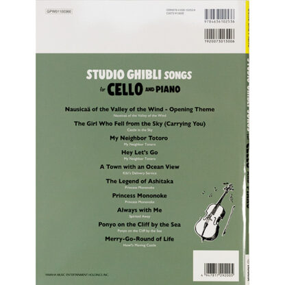 Studio Ghibli Songs for cello and piano
